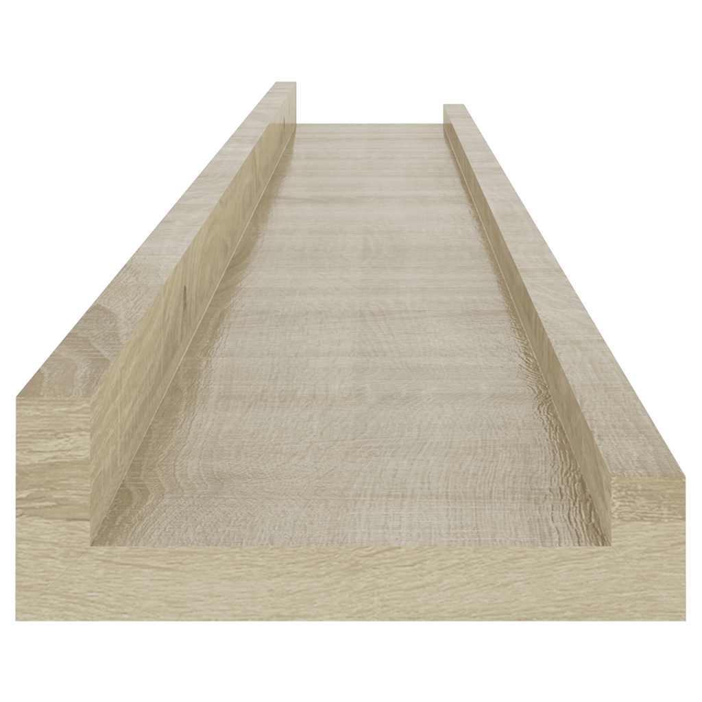 Wall shelves, 2 pcs, sonoma oak, 80x9x3 cm