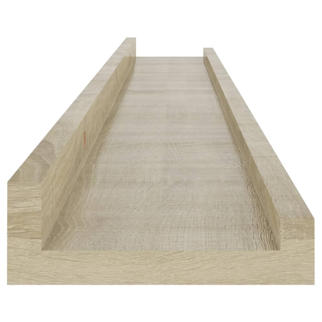 Wall shelves, 2 pcs, sonoma oak, 80x9x3 cm