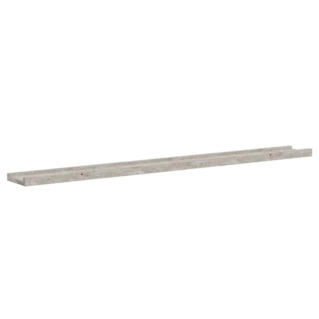 Sieninės lentynos, 4vnt., betono pilkos spalvos, 100x9x3cm