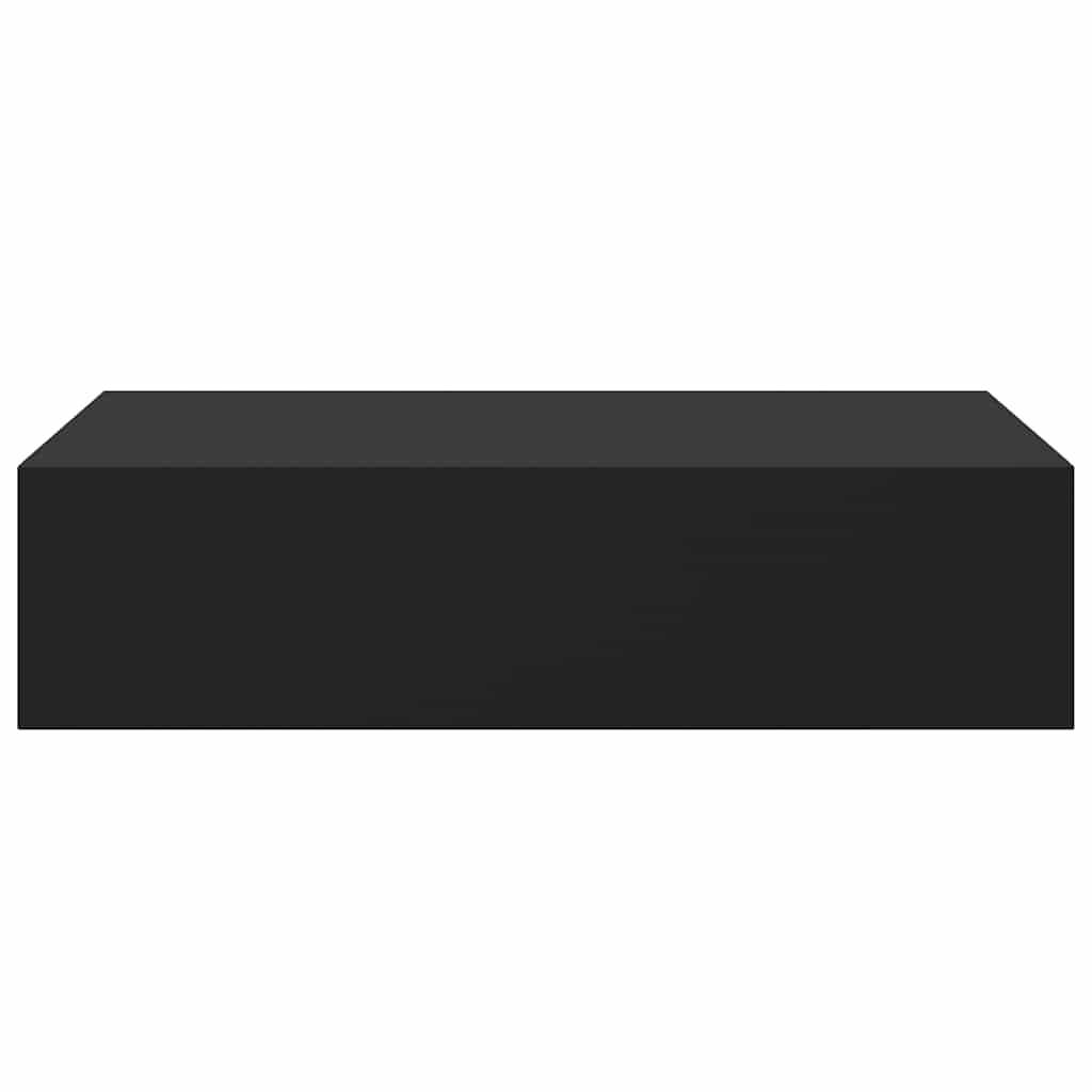 Lentynos su stalčiais, 2vnt., juodos, 40x23,5x10cm, MDF