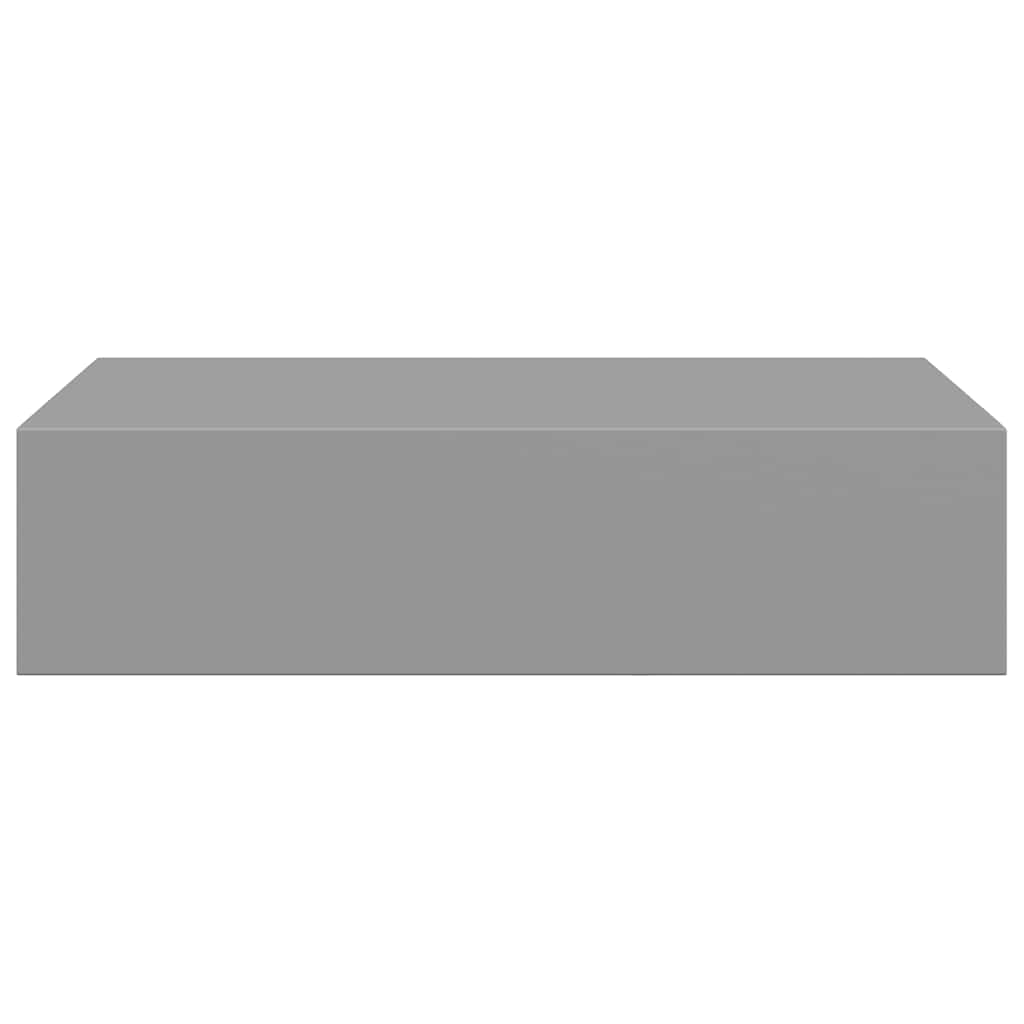 Wall shelf with drawer, gray, 40x23.5x10cm, MDF
