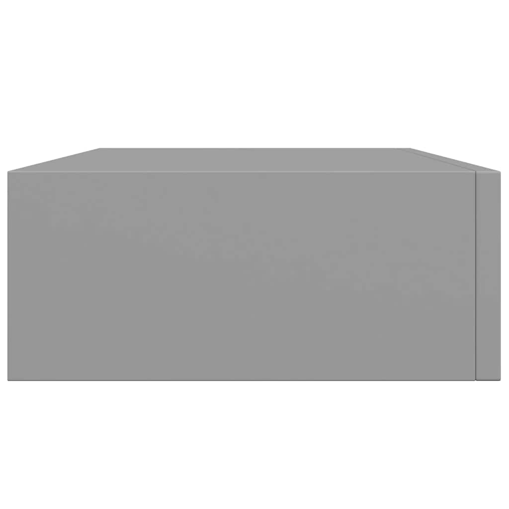 Wall shelf with drawer, gray, 40x23.5x10cm, MDF