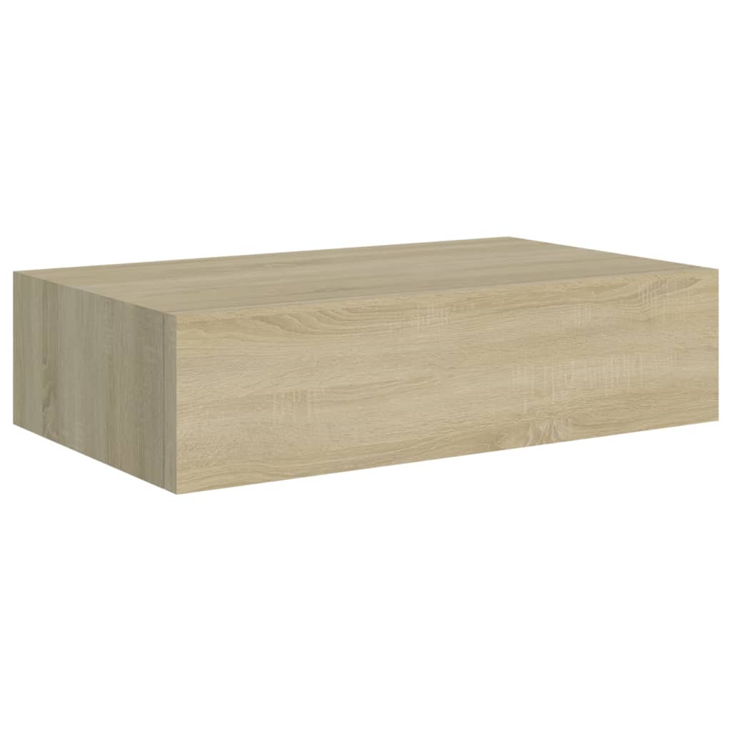 Plaukti ar atvilktnēm, 2 gab., ozola, 40x23,5x10 cm, MDF