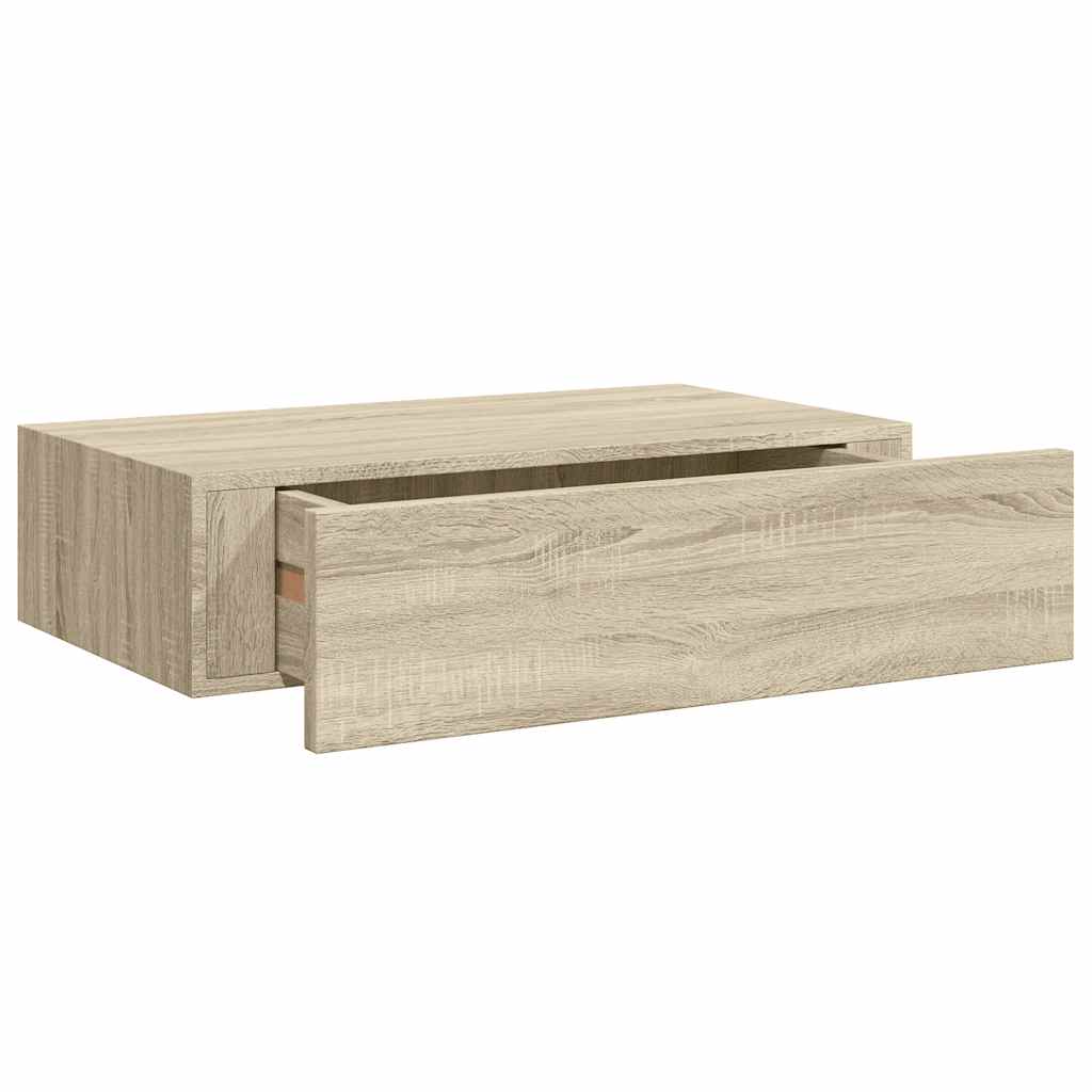 Plaukti ar atvilktnēm, 2 gab., ozola, 40x23,5x10 cm, MDF