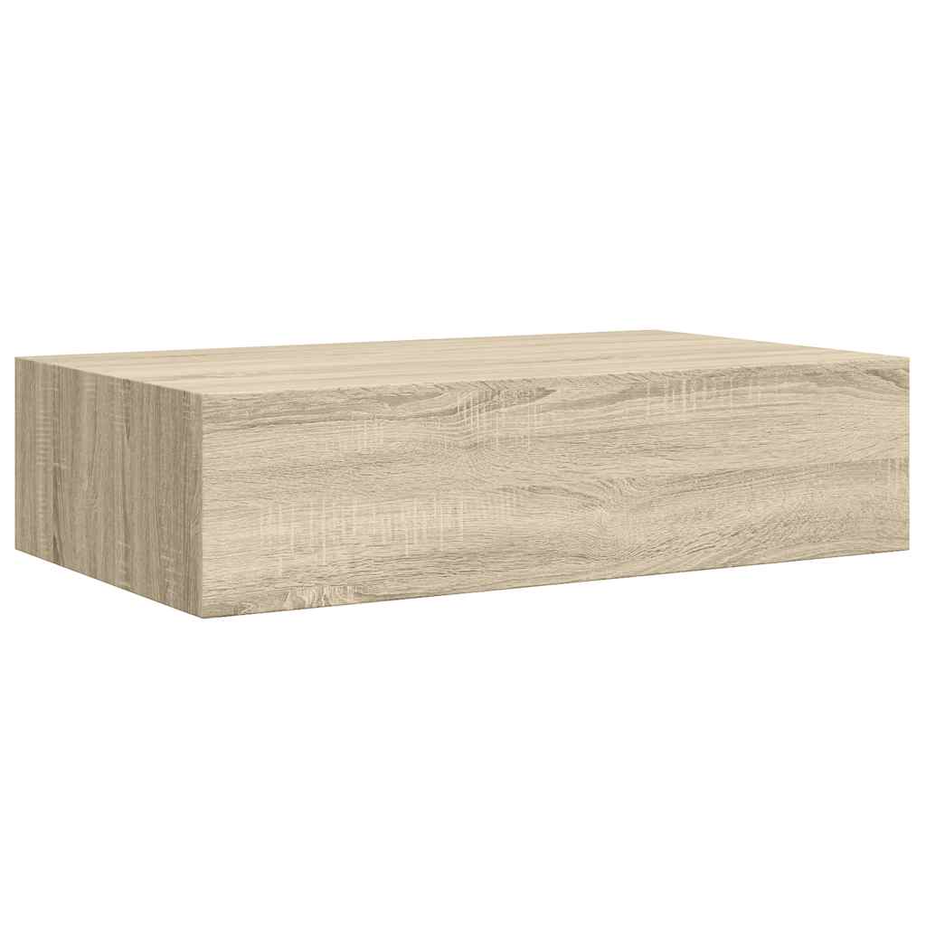 Plaukti ar atvilktnēm, 2 gab., ozola, 40x23,5x10 cm, MDF