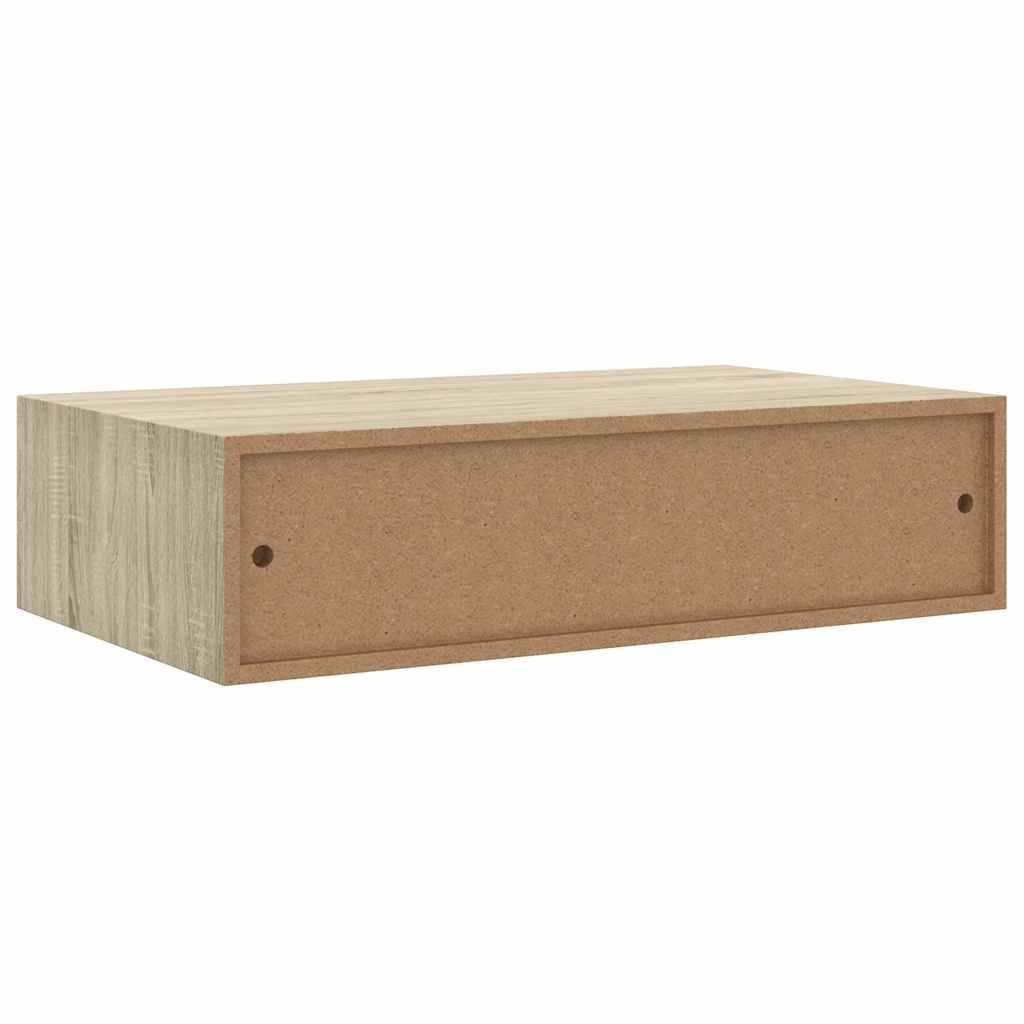 Plaukti ar atvilktnēm, 2 gab., ozola, 40x23,5x10 cm, MDF