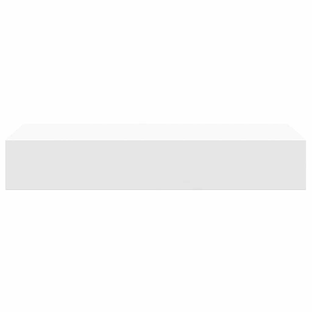 Wall shelf with drawer, white, 60x23.5x10cm, MDF