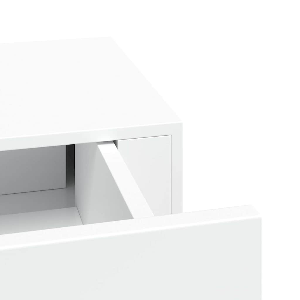 Shelves with drawers, 2 pcs., white, 60x23.5x10cm, MDF