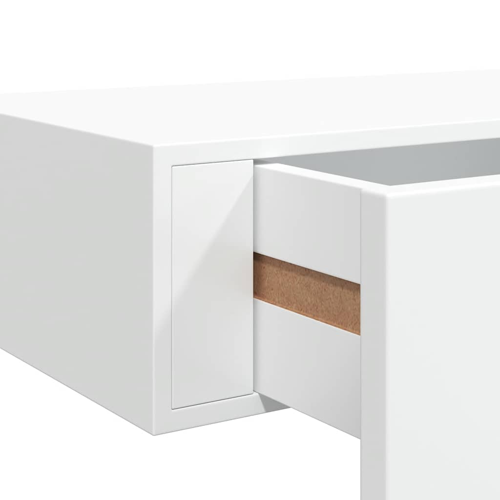Shelves with drawers, 2 pcs., white, 60x23.5x10cm, MDF