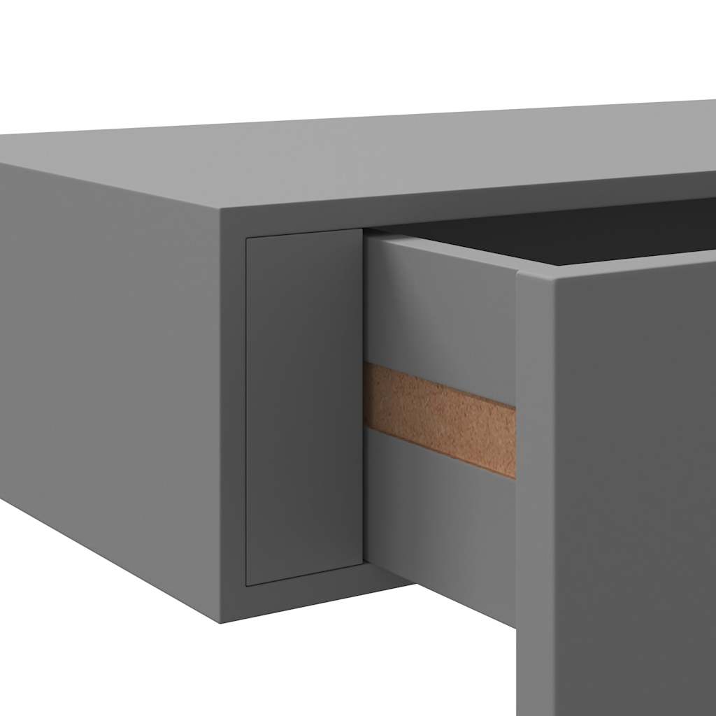 Lentynos su stalčiais, 2vnt., pilkos, 60x23,5x10cm, MDF