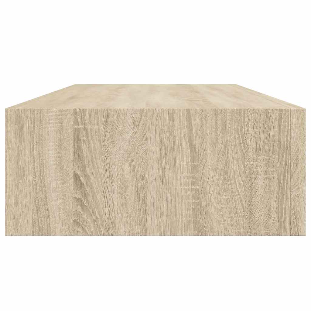 Sieninė lentyna su stalčiumi, ąžuolo, 60x23,5x10cm, MDF