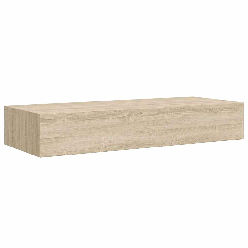 Shelves with drawers, 2 pcs., oak, 60x23.5x10cm, MDF