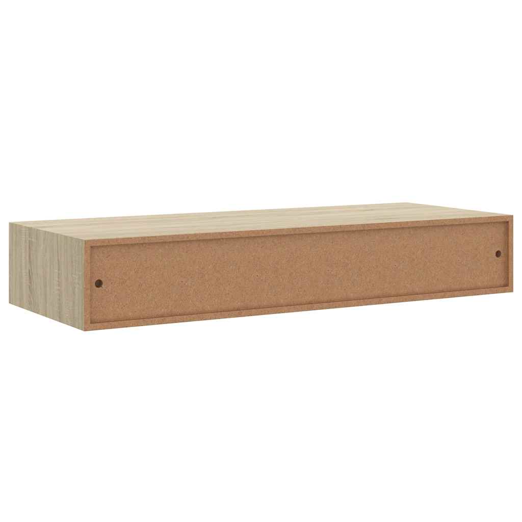 Shelves with drawers, 2 pcs., oak, 60x23.5x10cm, MDF
