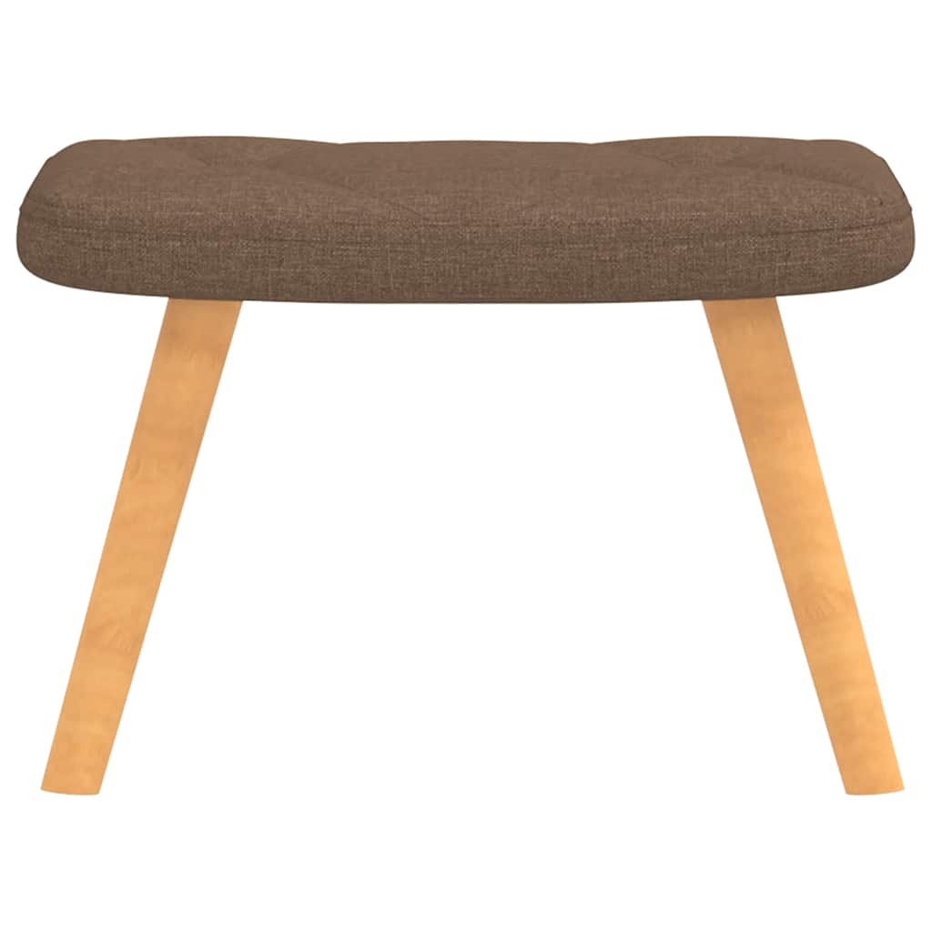 Recliner chair with footrest, brown, fabric