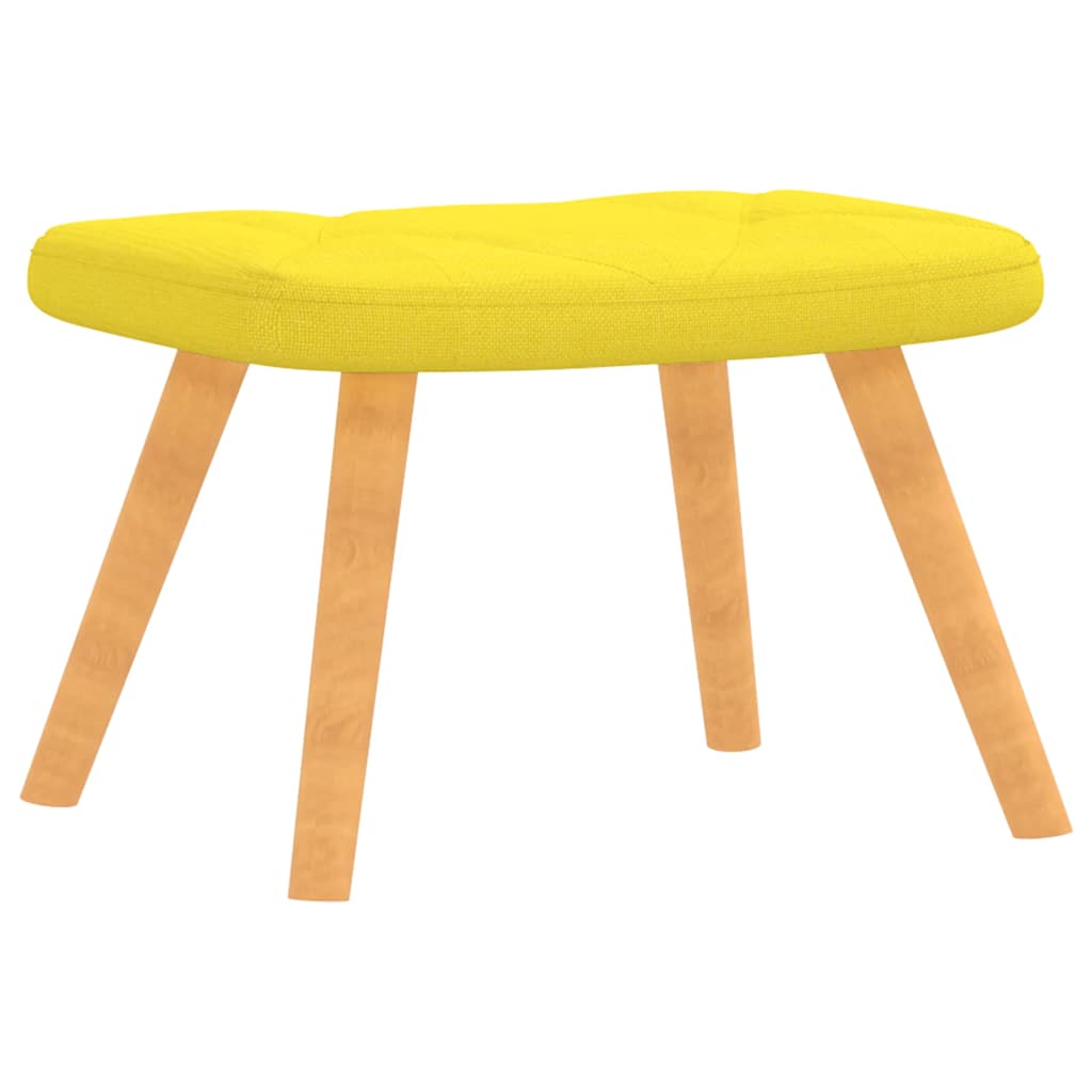Mustard fabric recliner with footrest