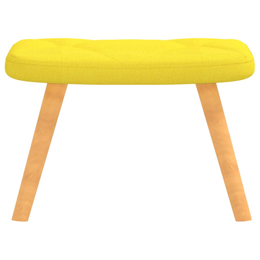 Mustard fabric recliner with footrest