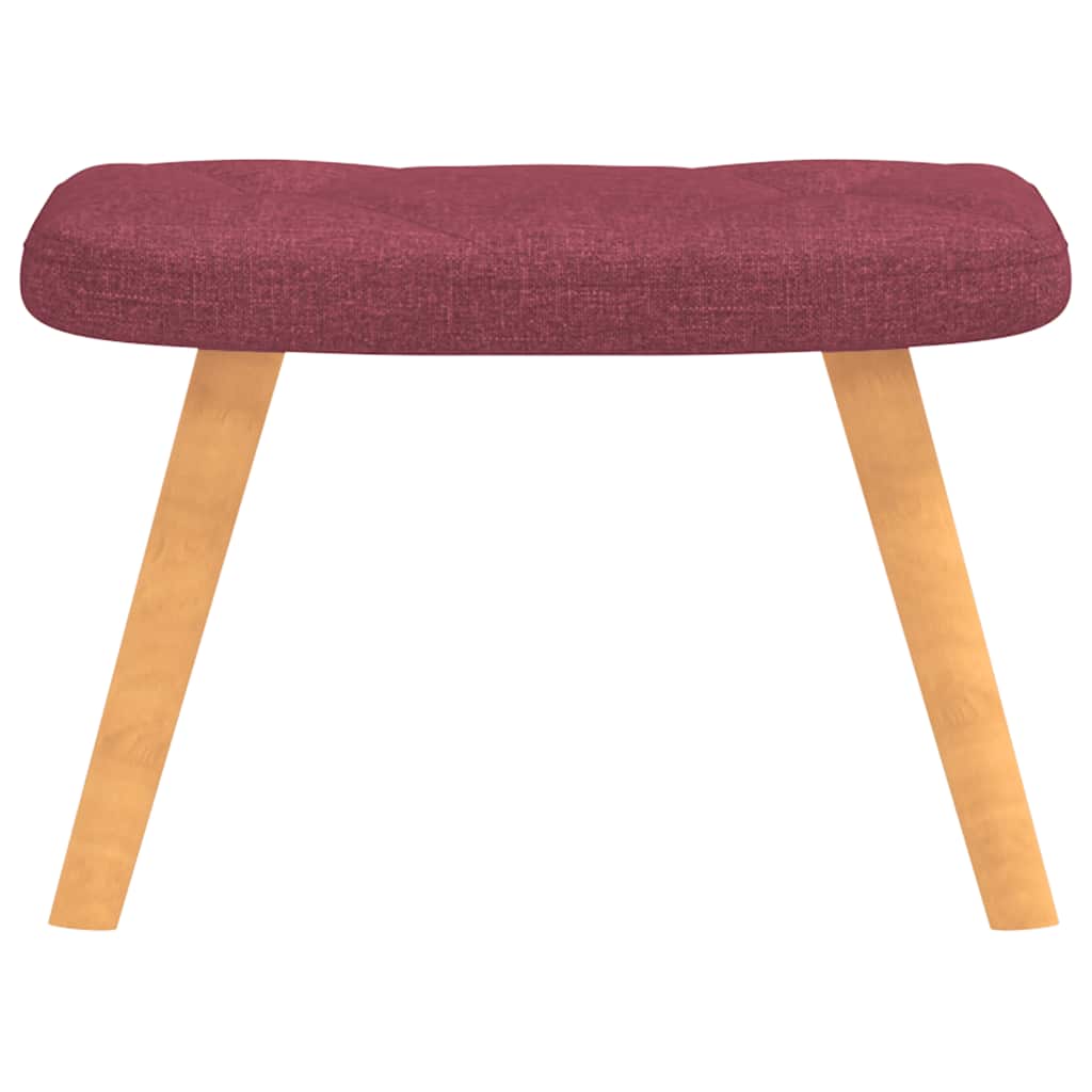 Recliner with footrest, wine red, fabric