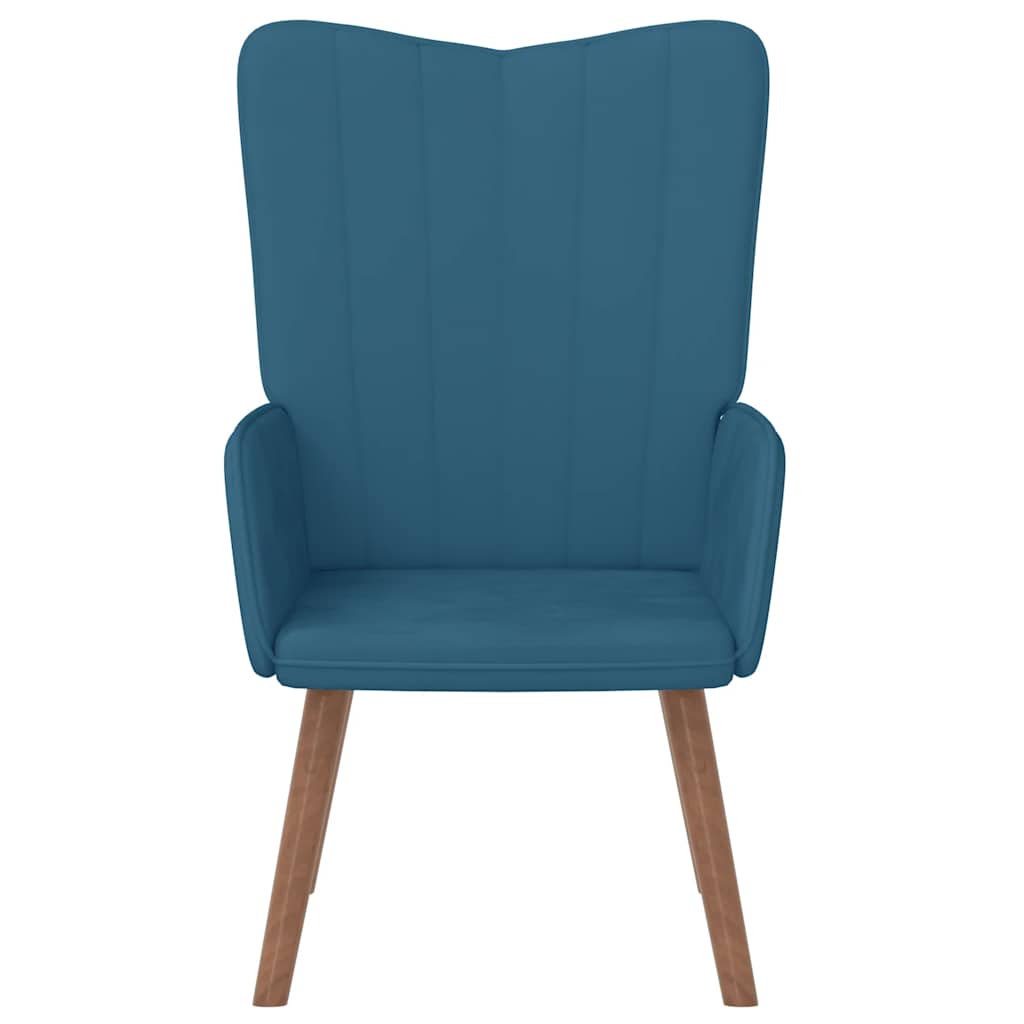 Lounge chair, blue, velvet