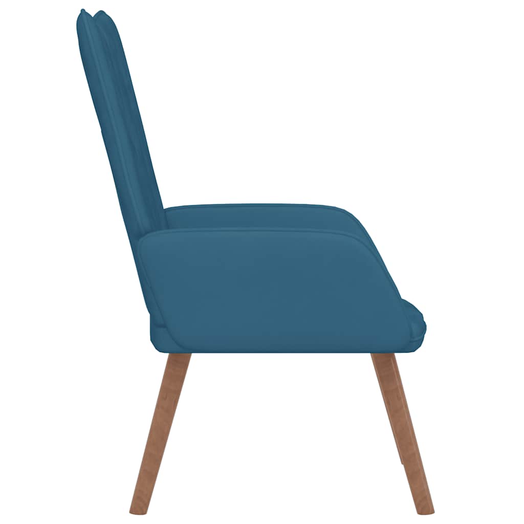 Lounge chair, blue, velvet