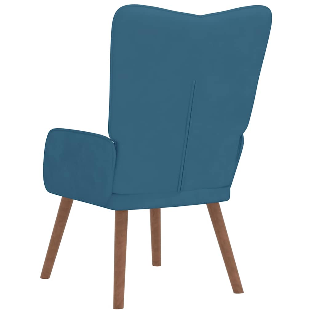 Lounge chair, blue, velvet