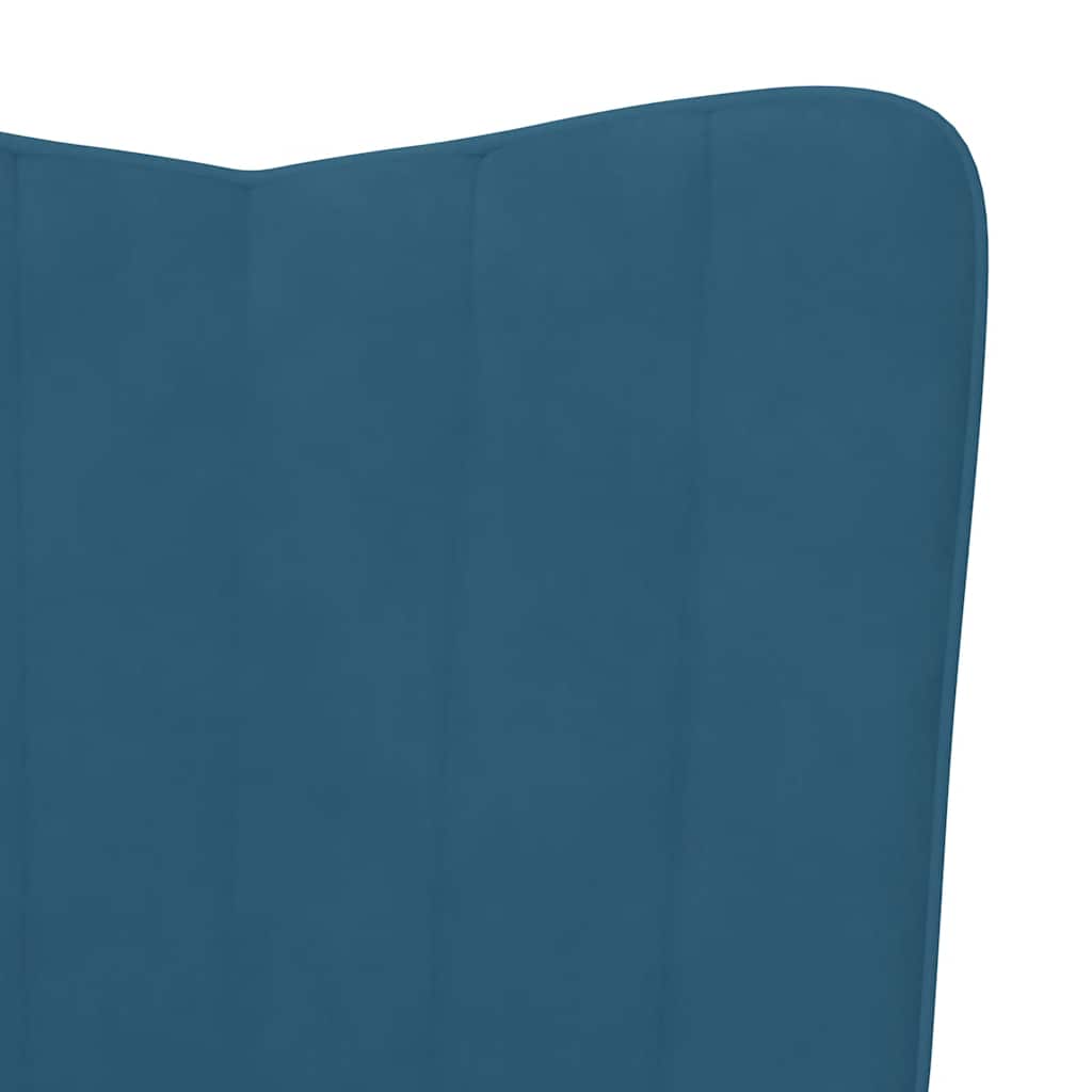 Lounge chair, blue, velvet