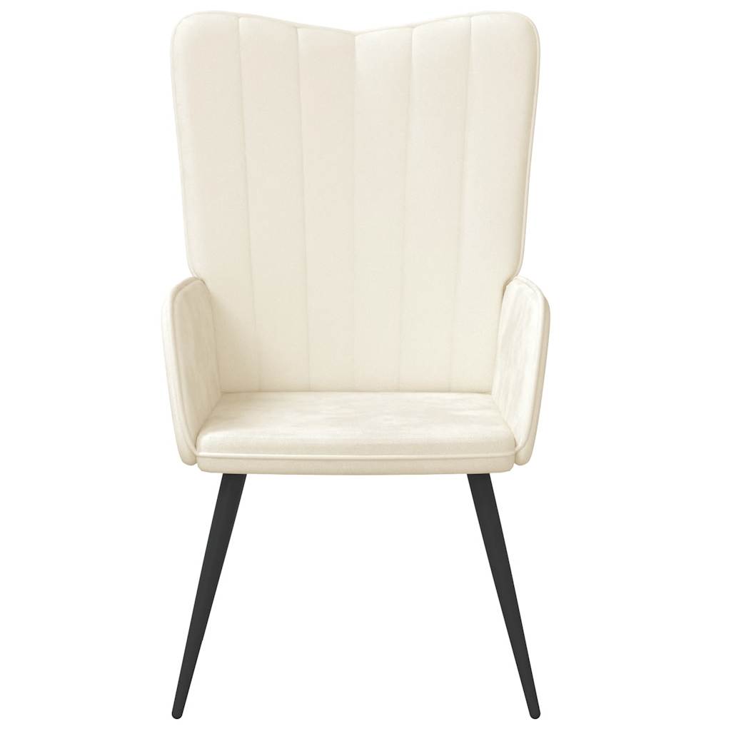 Lounge chair, cream white, velvet