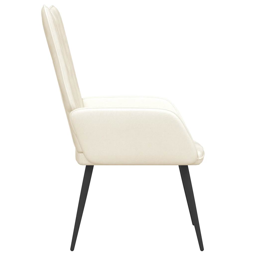 Lounge chair, cream white, velvet