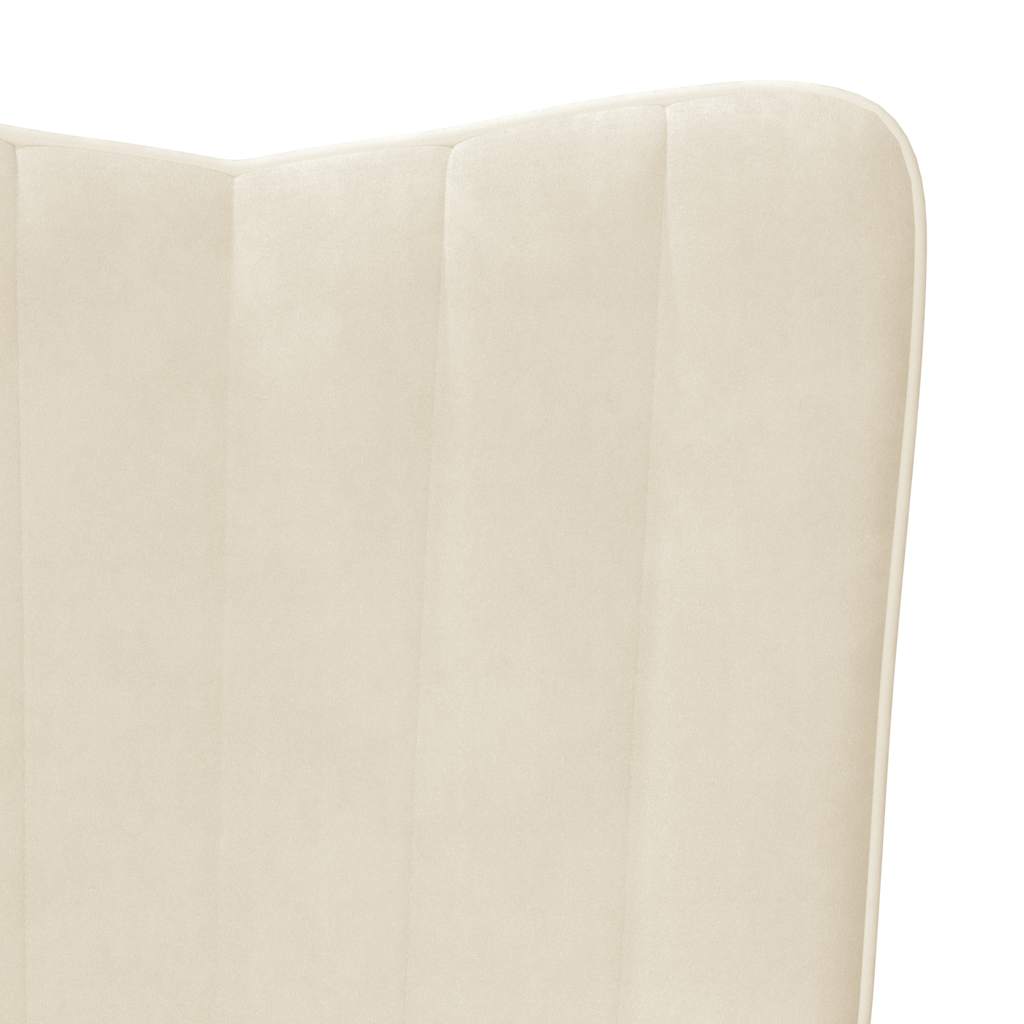 Lounge chair, cream white, velvet