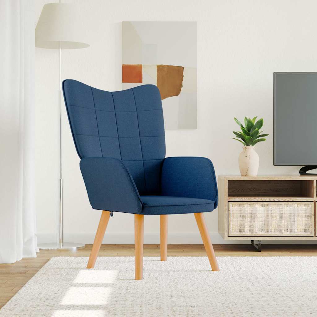 Recliner, blue, fabric