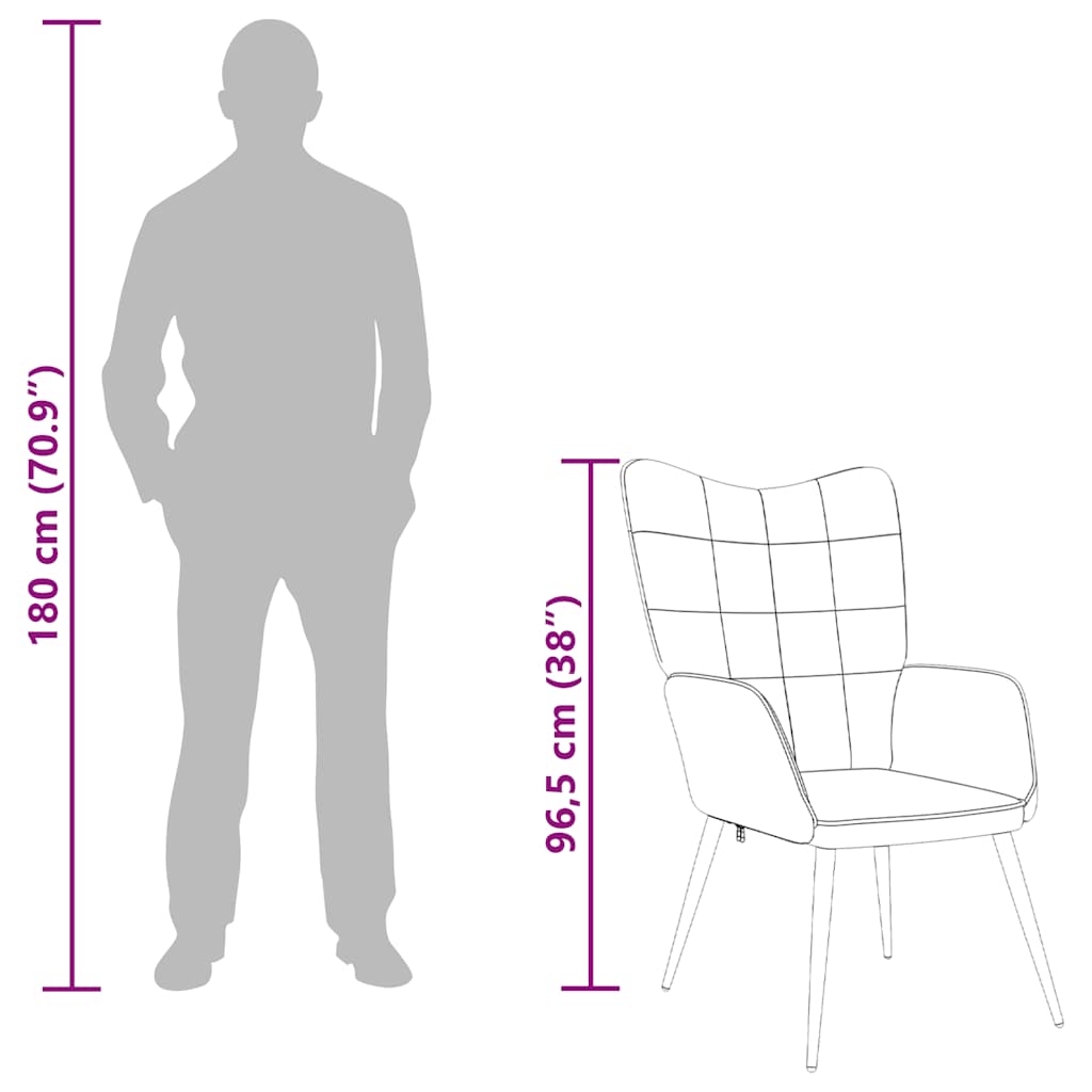 Relax chair, black, fabric
