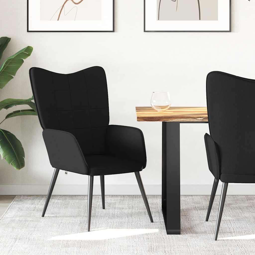 Relax chair, black, fabric