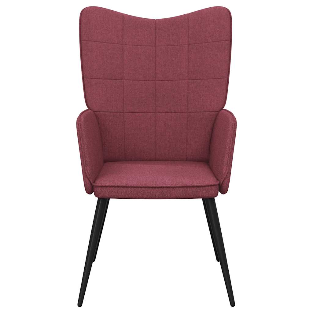 Armchair, burgundy, fabric