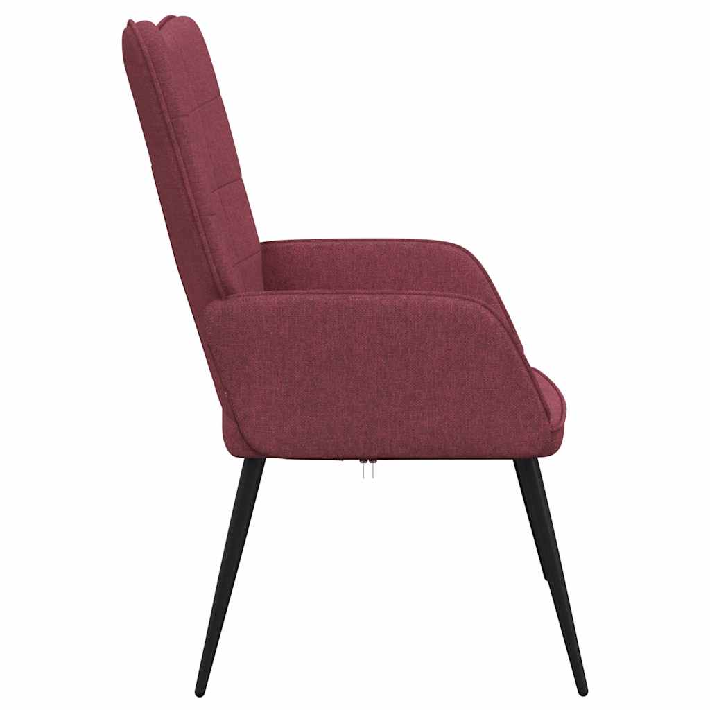 Armchair, burgundy, fabric