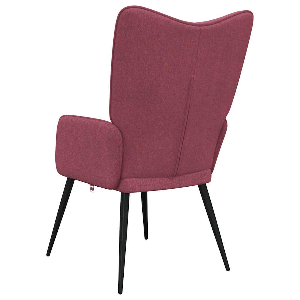 Armchair, burgundy, fabric