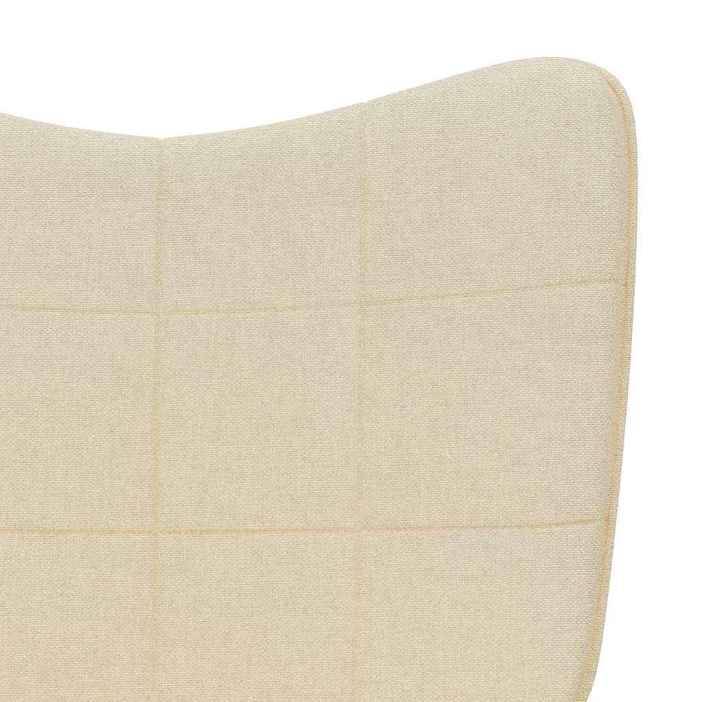 Recliner with footrest, cream, fabric