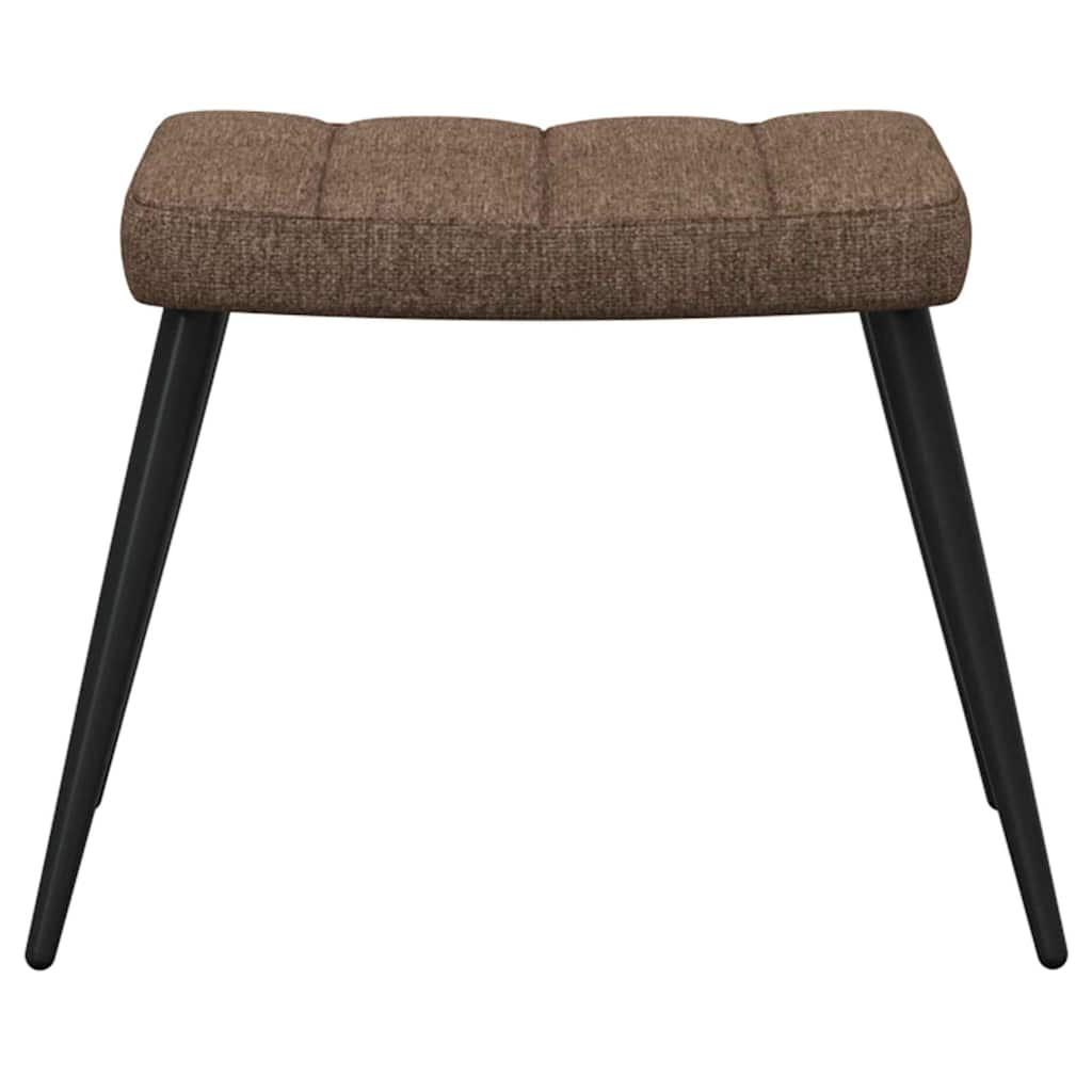 Recliner with footrest, brown, fabric