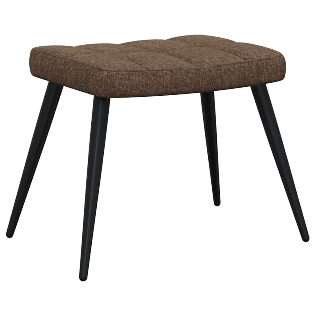 Recliner with footrest, brown, fabric