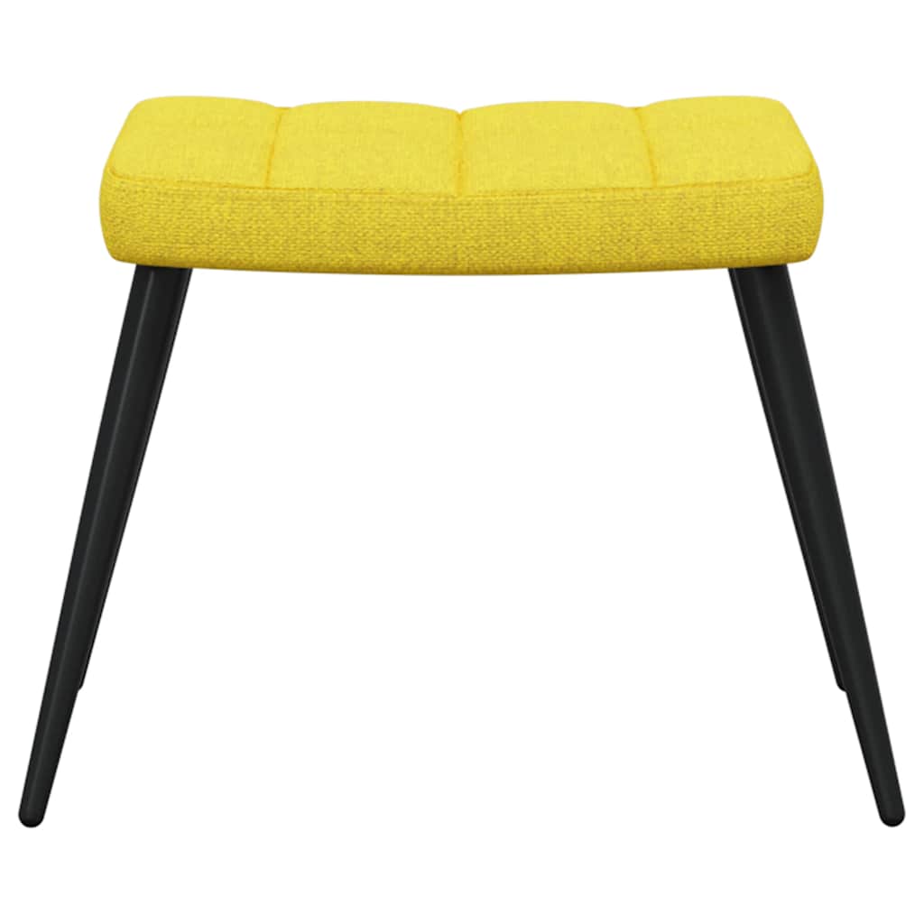 Mustard fabric recliner with footrest