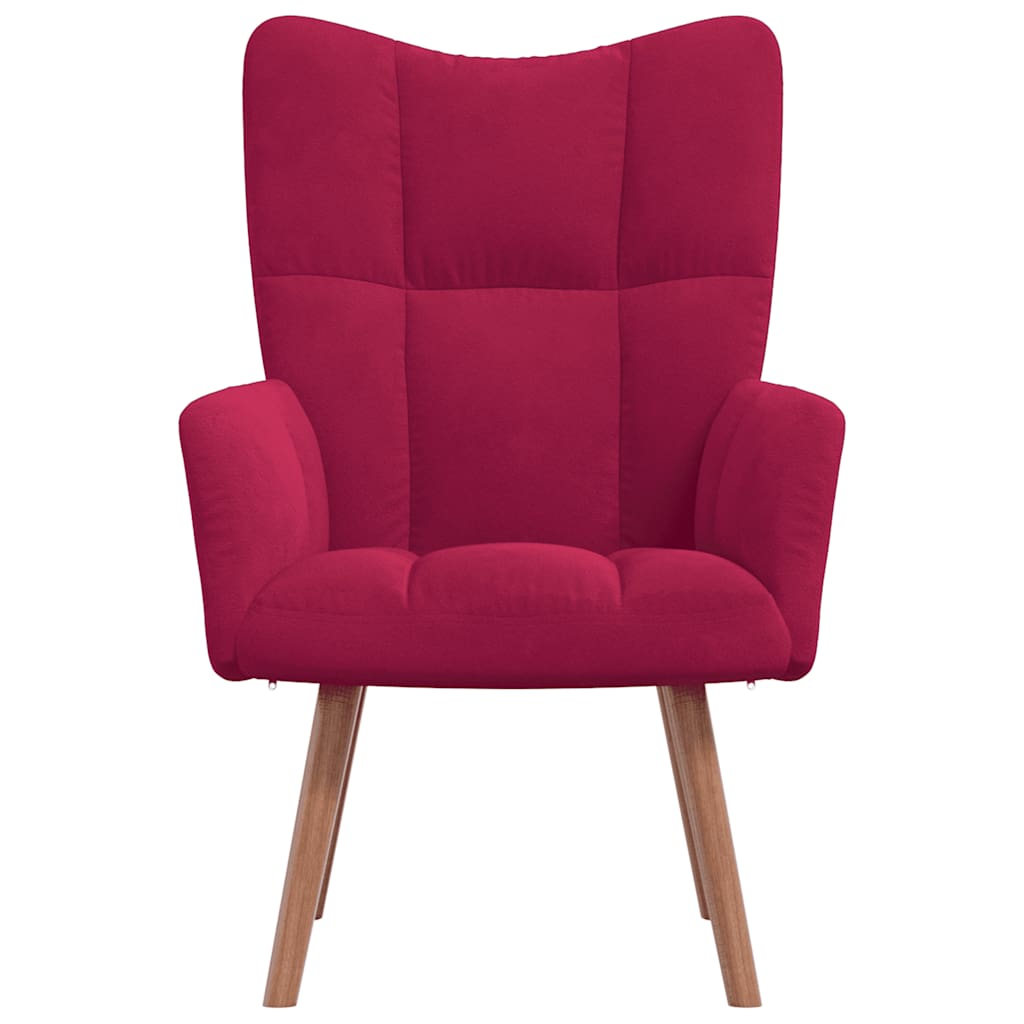 Lounge chair, burgundy, velvet