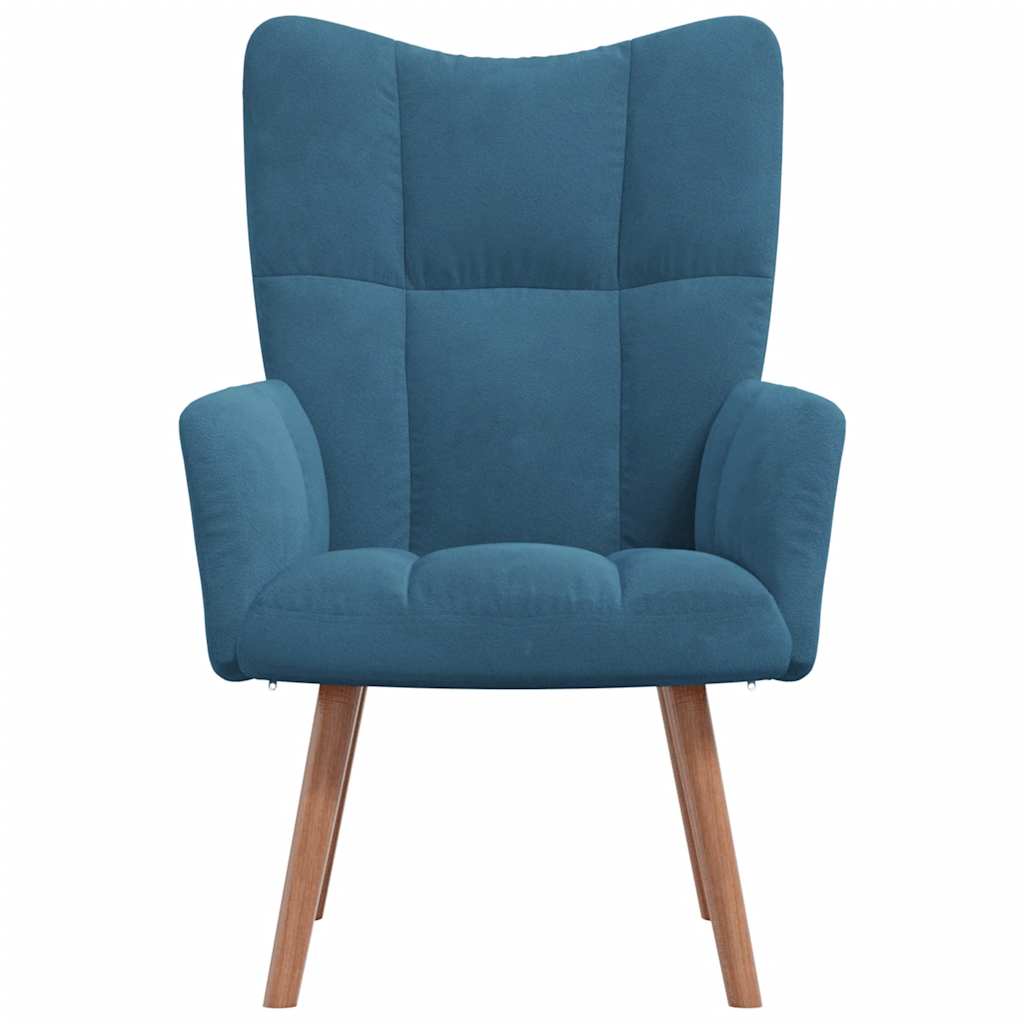 Relaxing chair, blue, velvet