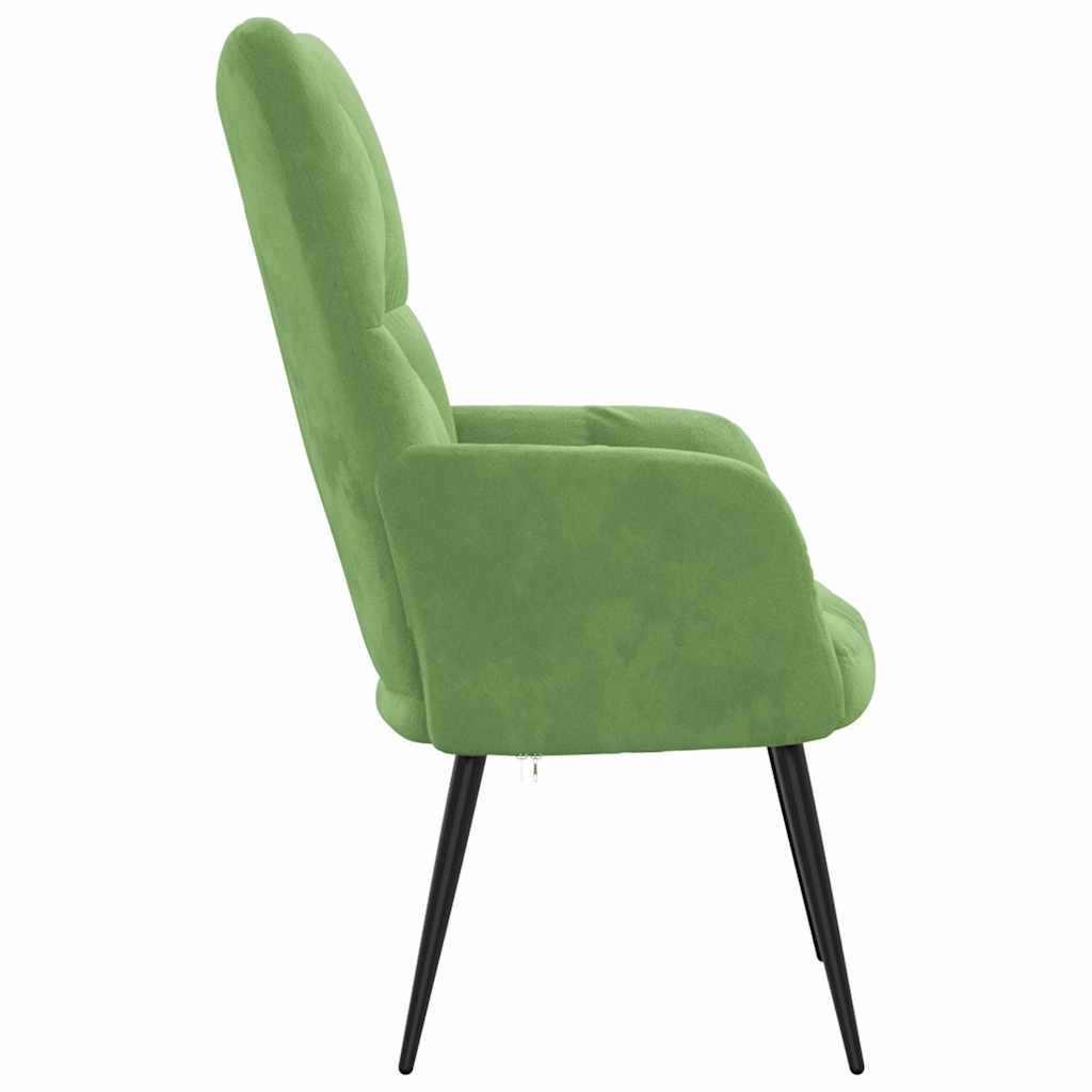 Lounge chair, light green, velvet