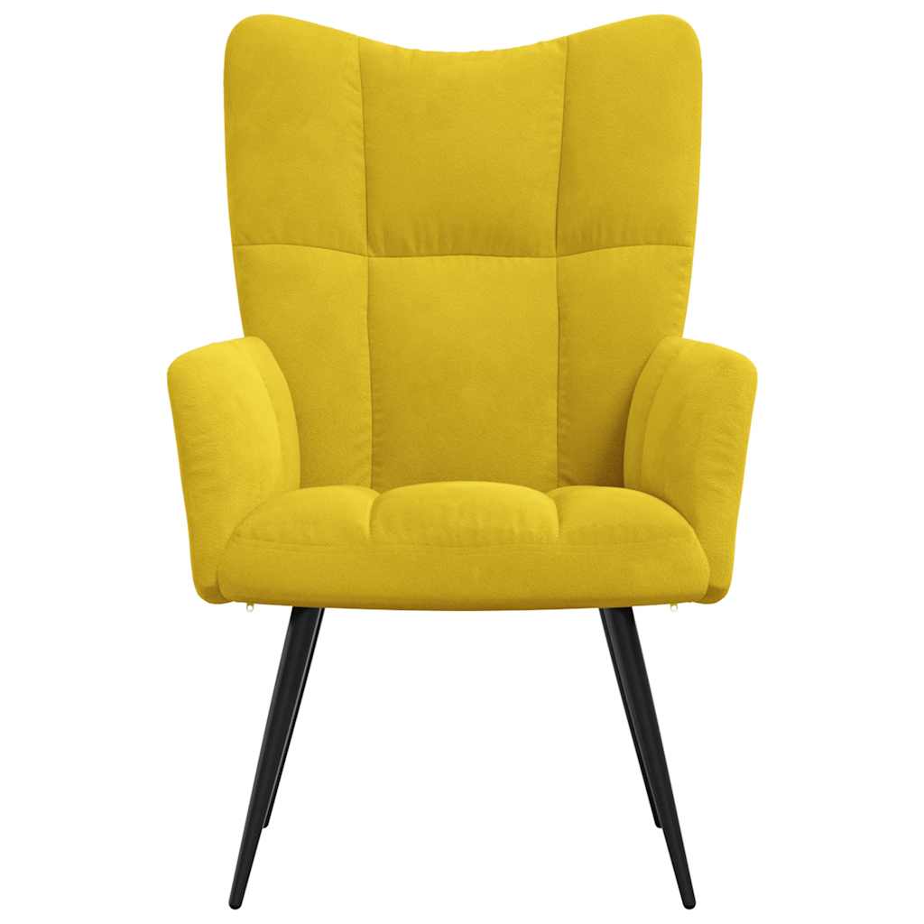 Lounge chair, mustard yellow, velvet