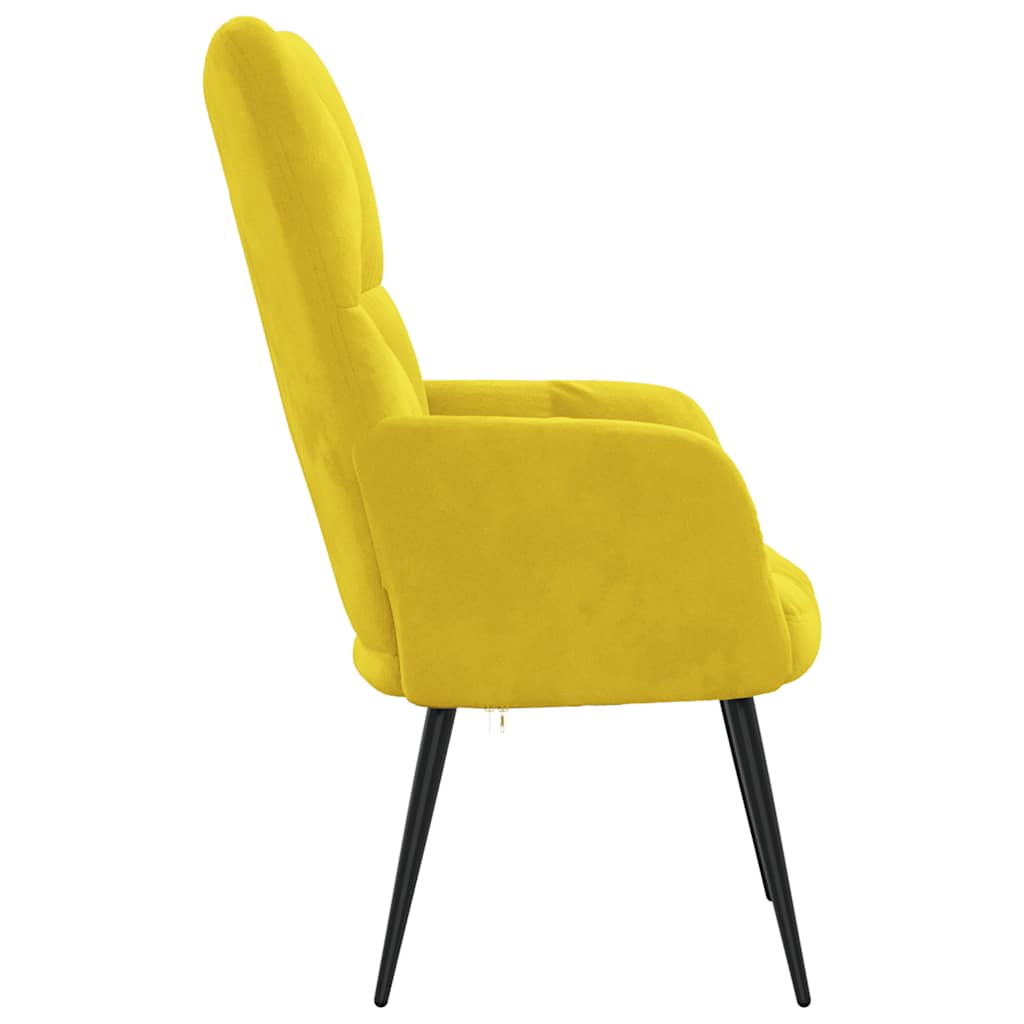 Lounge chair, mustard yellow, velvet
