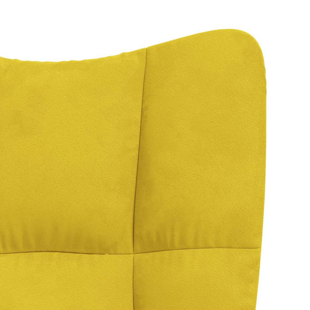Lounge chair, mustard yellow, velvet