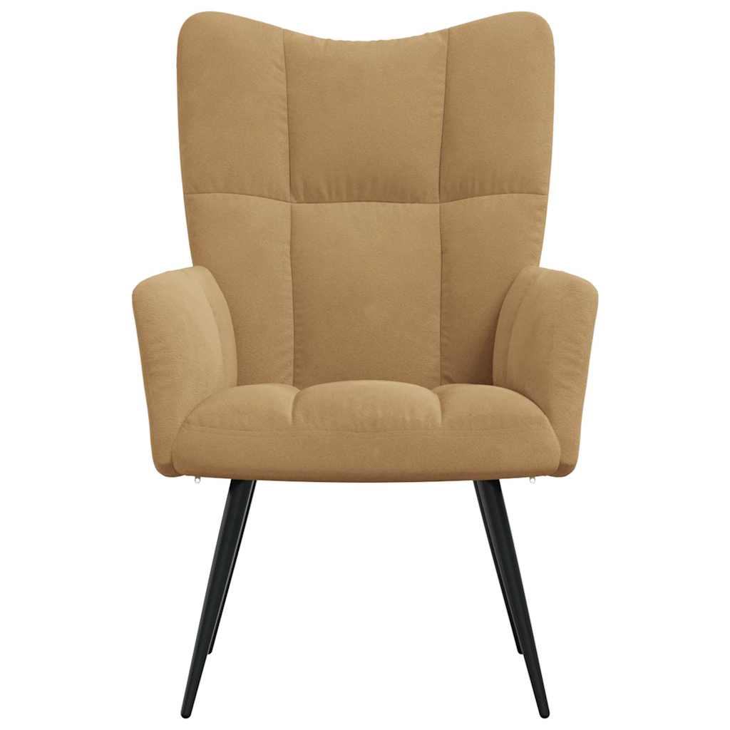 Lounge chair, brown, velvet