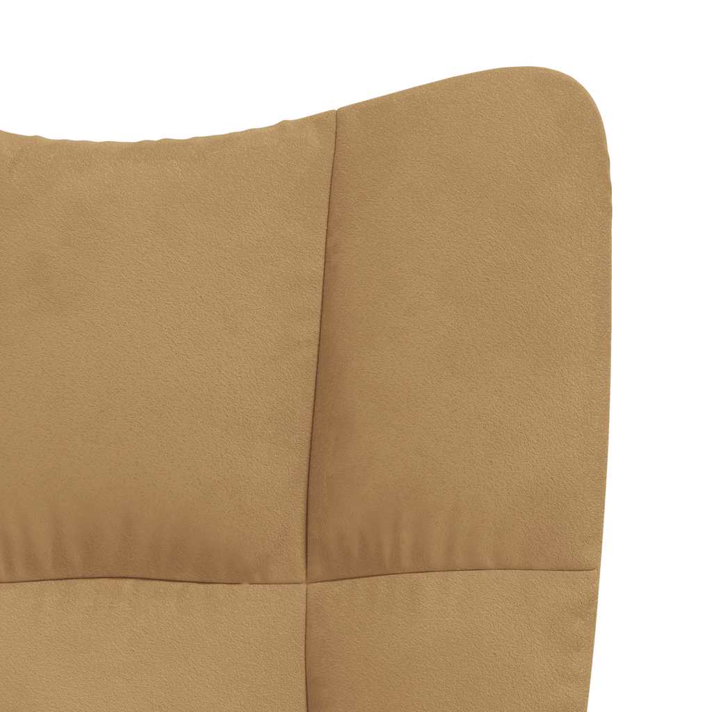 Lounge chair, brown, velvet