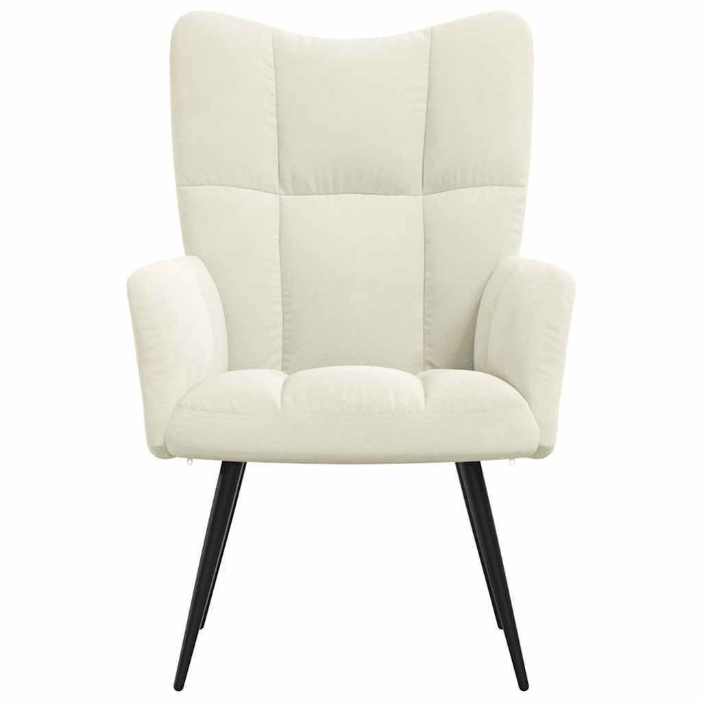 Lounge chair, cream white, velvet
