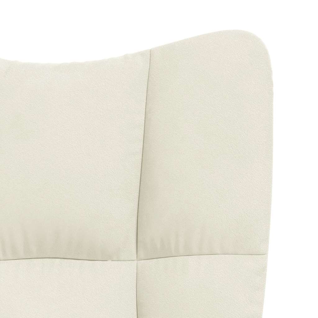 Lounge chair, cream white, velvet