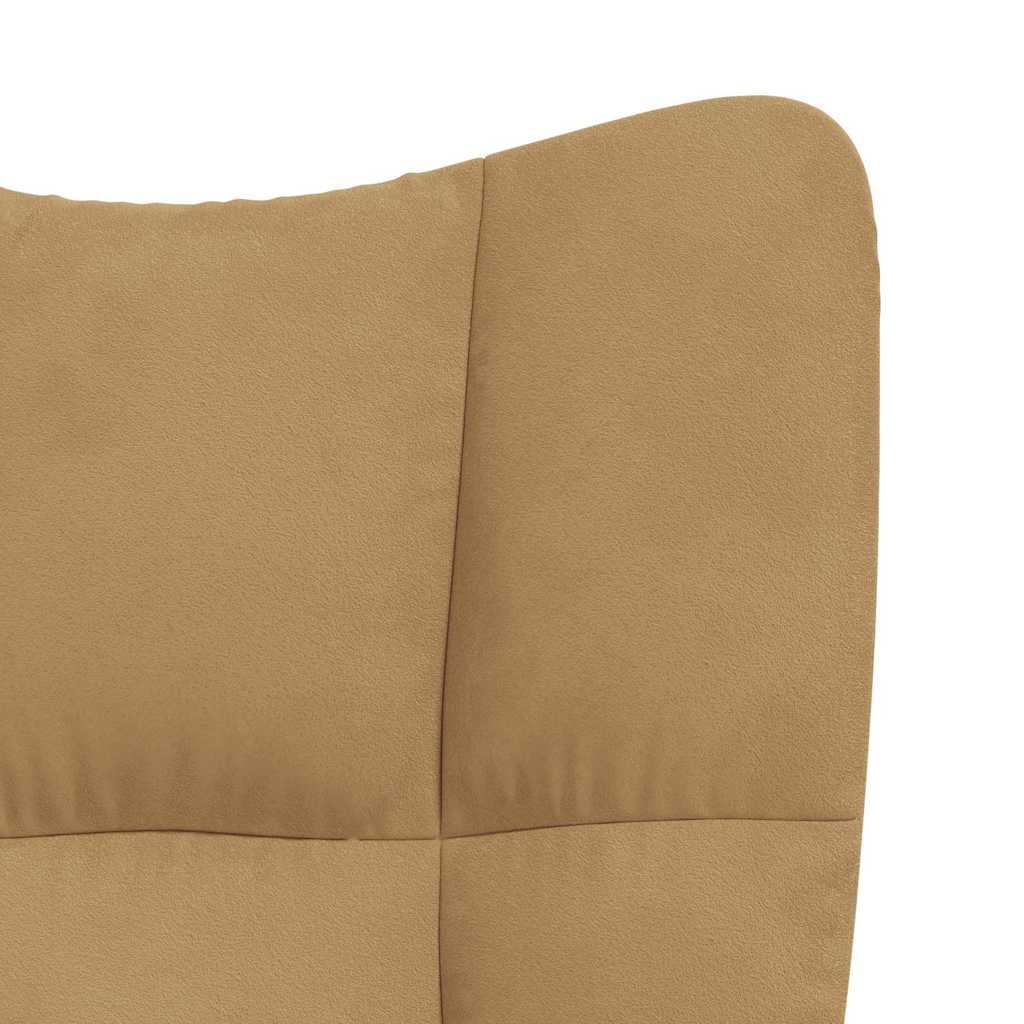 Recliner with footrest, brown, velvet