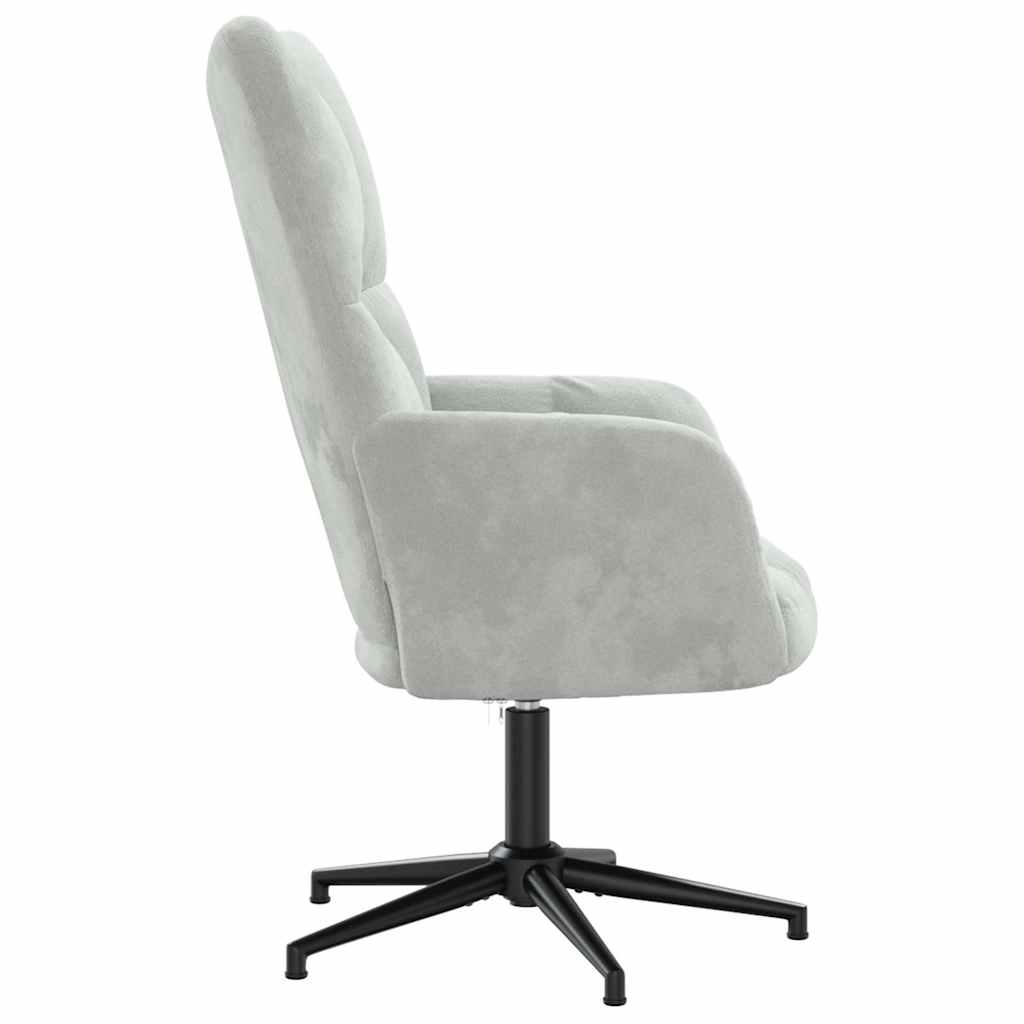 Lounge chair, light grey, velvet